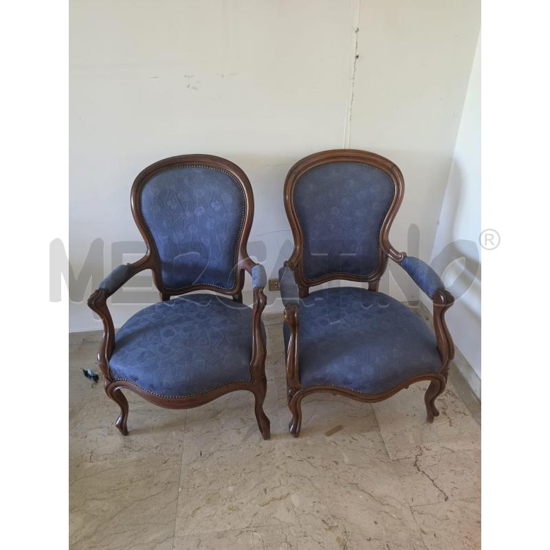 COPPIA POLTRONCINE LEGNO TESS BLU | Mercatino dell'Usato Roma talenti 1
