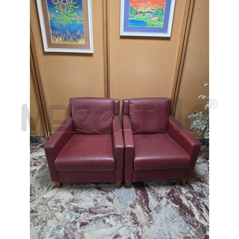 COPPIA POLTRONE PELLE BORDEAU | Mercatino dell'Usato Roma talenti 1