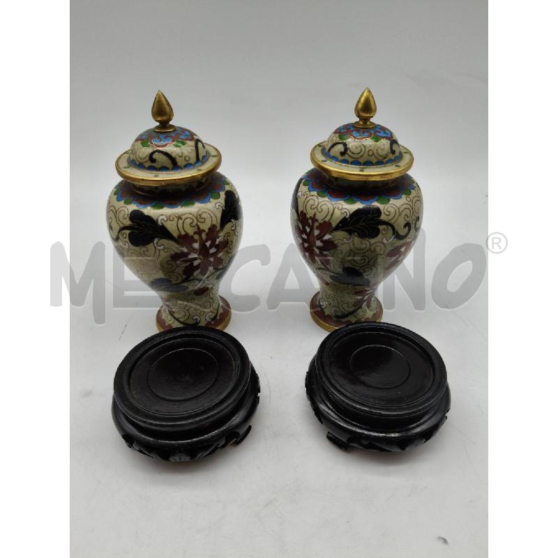 COPPIA POTICHE CLOISONNE  | Mercatino dell'Usato Roma talenti 2