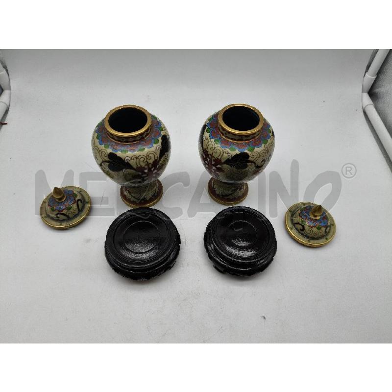COPPIA POTICHE CLOISONNE  | Mercatino dell'Usato Roma talenti 3