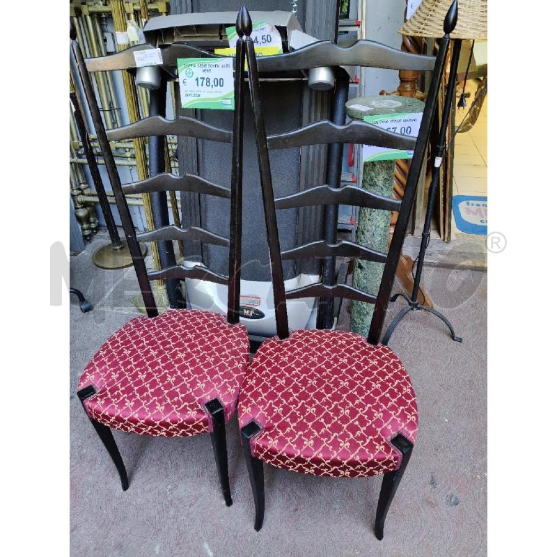 COPPIA SEDIE SCHEN. ALTO NERE | Mercatino dell'Usato Roma talenti 3