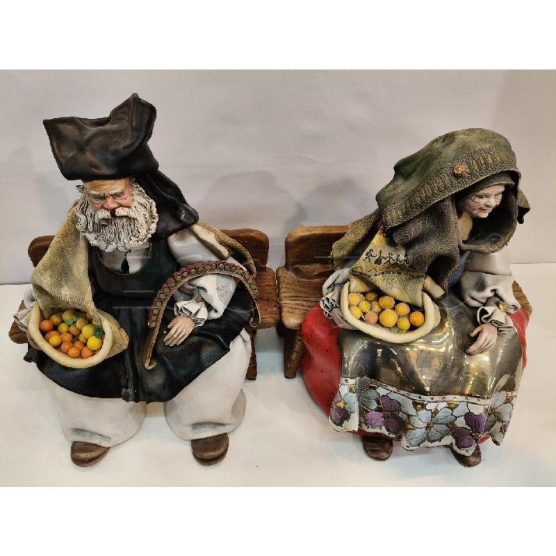 COPPIA STATUE TERRACOTTA CAGLIARI DA RIV | Mercatino dell'Usato Roma talenti 5
