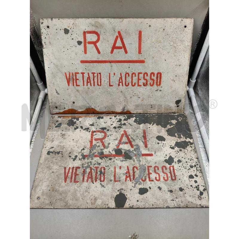 COPPIA TARGHE CROMO EP RAI  | Mercatino dell'Usato Roma talenti 1