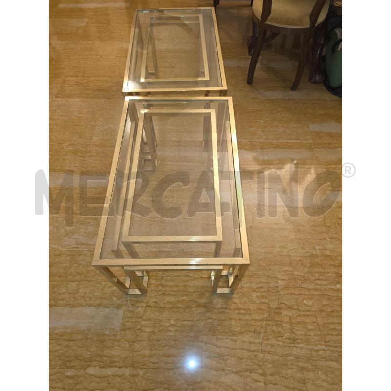 COPPIA TAVOLINI OTTONE P/VETRO | Mercatino dell'Usato Roma talenti 2