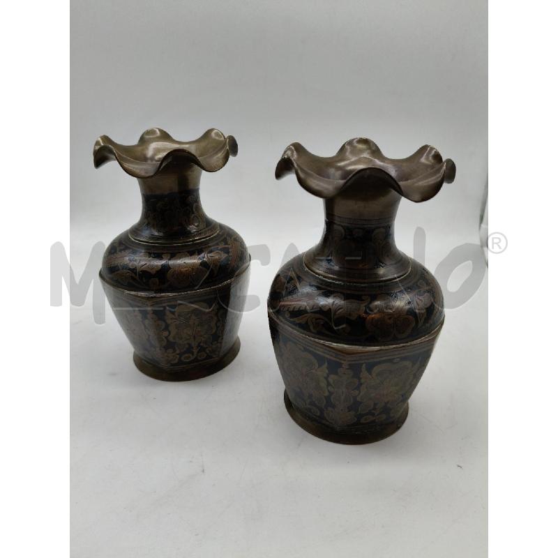 COPPIA VASETTI BRONZO ORIENT | Mercatino dell'Usato Roma talenti 1