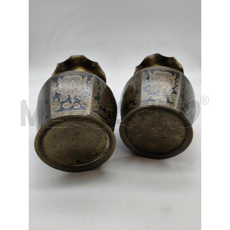 COPPIA VASETTI BRONZO ORIENT | Mercatino dell'Usato Roma talenti 3