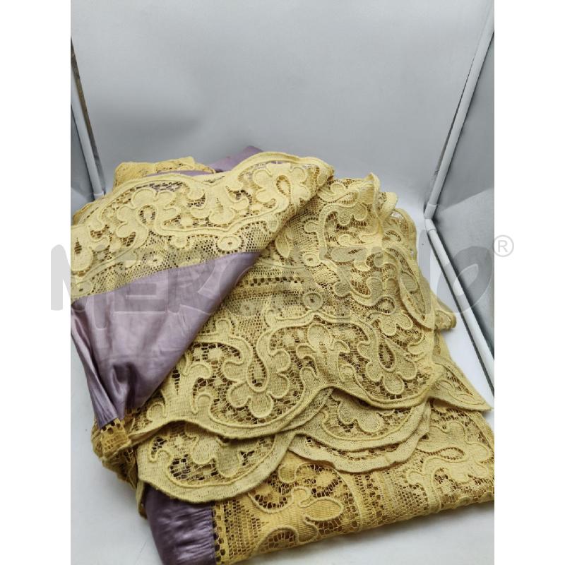 COPRI LETTO VIOLA MERLETTO BEIGE | Mercatino dell'Usato Roma talenti 3