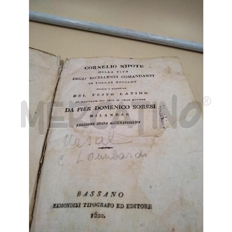 CORNELIO NIPOTE DELLA VITA DEGLI ECCELLENTI COMANDANTI 1820 | Mercatino dell'Usato Roma talenti 3
