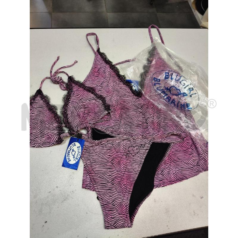 COSTUME 2 PZ + CANOTTA BLUMARINE ROSA ZEBR NERO SWAROVSKI | Mercatino dell'Usato Roma talenti 1