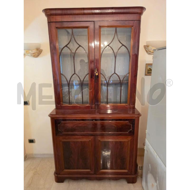 CREDENZA MOGANO 2SP 2SP VETRO 1C  | Mercatino dell'Usato Roma talenti 1