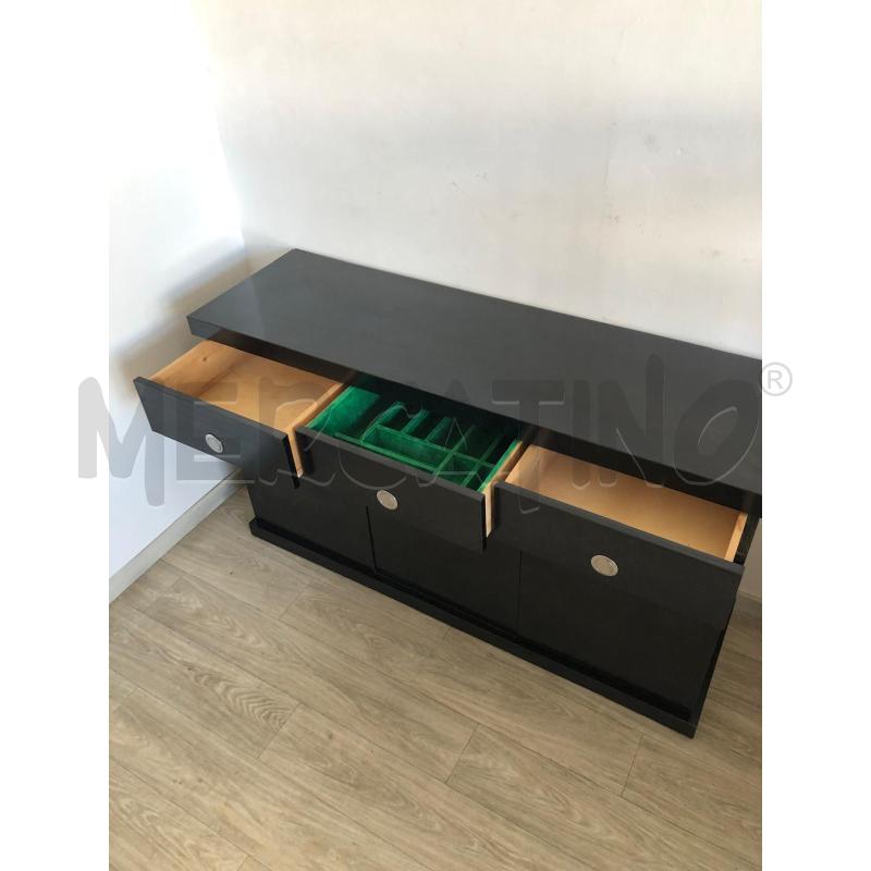 CREDENZA '70 WILLY RIZZO STYLE IN LAMINATO NERO | Mercatino dell'Usato Roma talenti 4