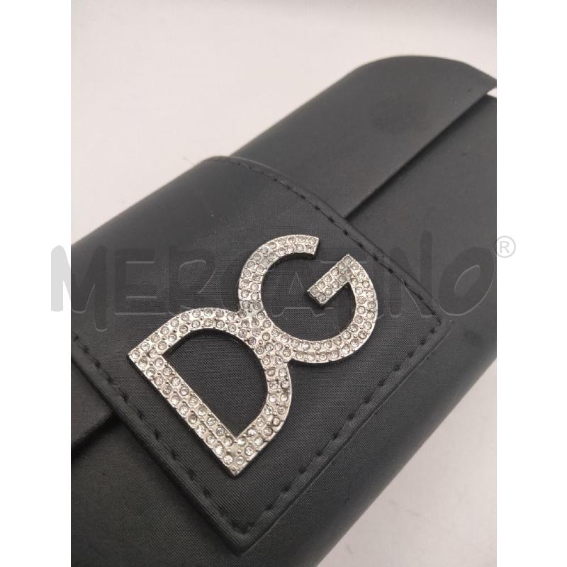CUSTODIA OCCHIALI SATIN NERO LOGO STRASS | Mercatino dell'Usato Roma talenti 2