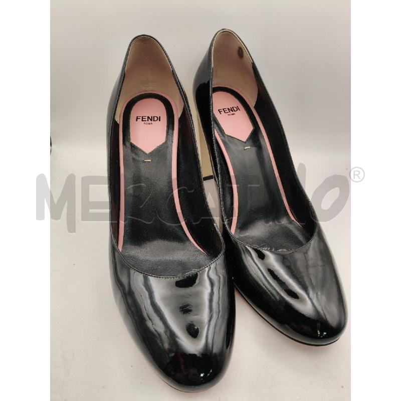 DECOLLETE FENDI VERNICE NERO T/BEI  | Mercatino dell'Usato Roma talenti 2