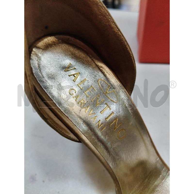 DECOLLETE OPENTOE VALENTINO SATIN CHAMPAGNE T/STRASS | Mercatino dell'Usato Roma talenti 3