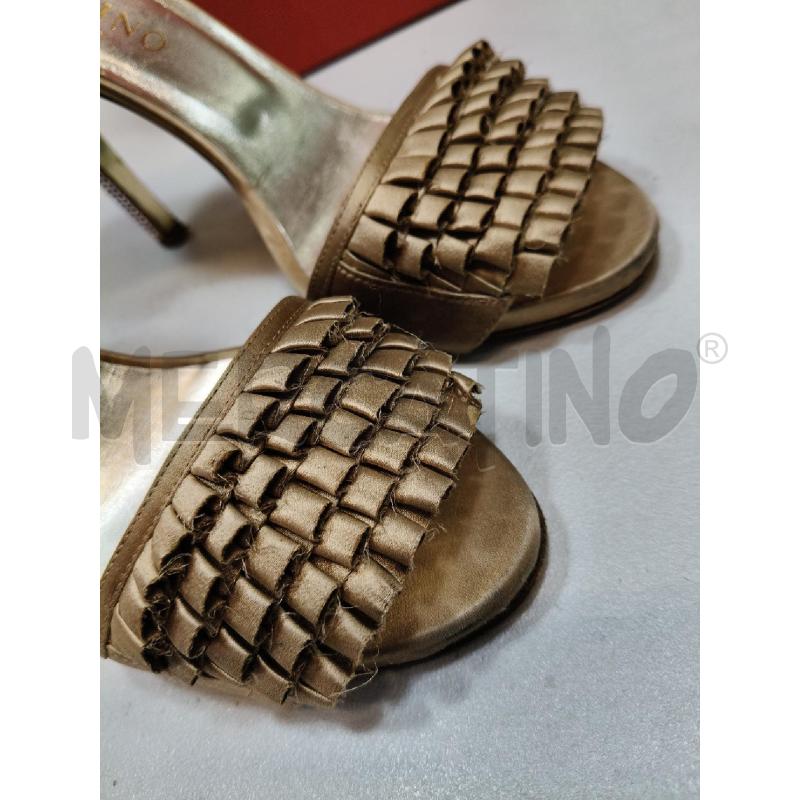 DECOLLETE OPENTOE VALENTINO SATIN CHAMPAGNE T/STRASS | Mercatino dell'Usato Roma talenti 4