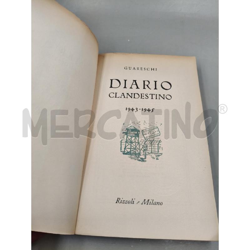 DIARIO CLANDESTINO GUARESCHI RIZZOLI | Mercatino dell'Usato Roma talenti 4