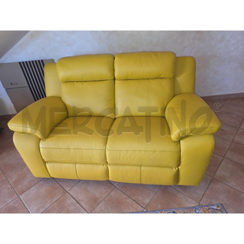 DIVANO PELEL GIALLA ELETTRICO POLTRONESOFA | Mercatino dell'Usato Roma talenti 1