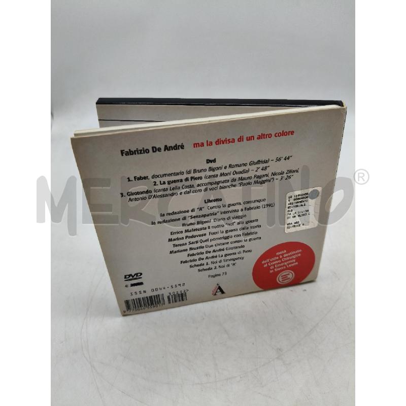 DVD FABRIZIO DE ANDRÉ – MA LA DIVISA DI UN ALTRO COLORE  | Mercatino dell'Usato Roma talenti 3