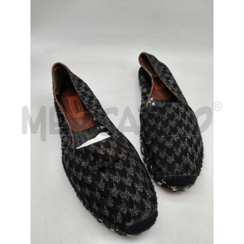 ESPADRILLAS D MISSONI NERO ZIGZAG ARGENTO  | Mercatino dell'Usato Roma talenti 1