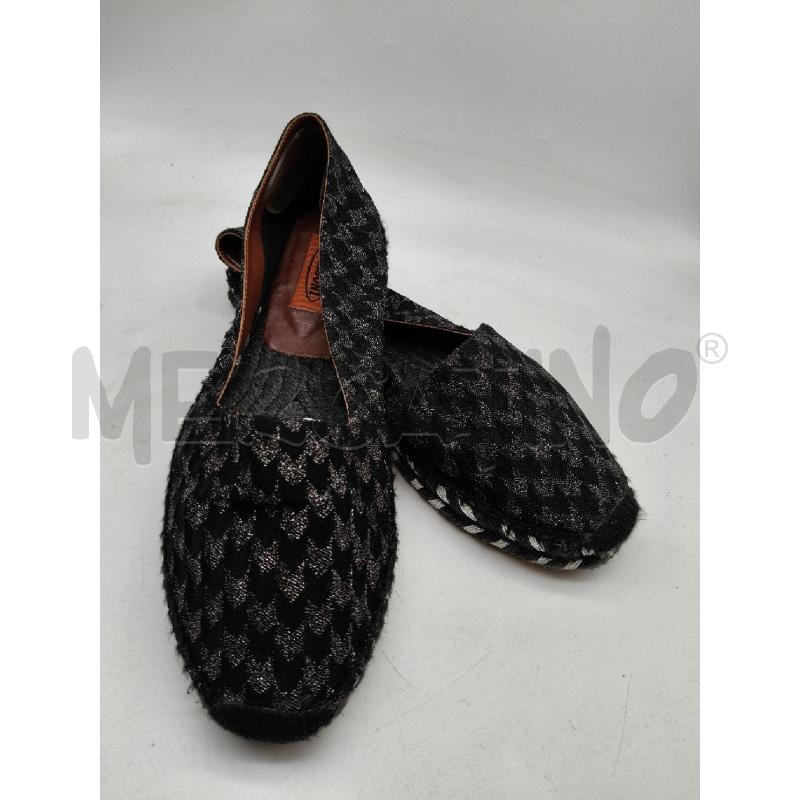 ESPADRILLAS D MISSONI NERO ZIGZAG ARGENTO  | Mercatino dell'Usato Roma talenti 2