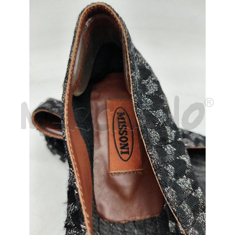 ESPADRILLAS D MISSONI NERO ZIGZAG ARGENTO  | Mercatino dell'Usato Roma talenti 3