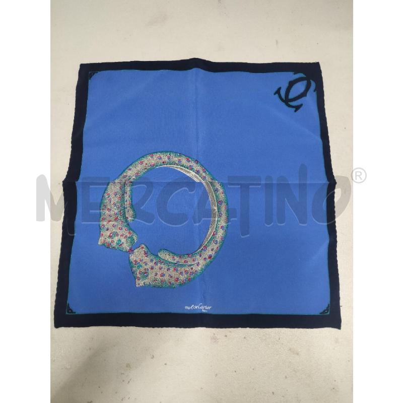 FAZZOLETTO D CARTIER BLU BORDI NE CERCHIO LEOPAR  | Mercatino dell'Usato Roma talenti 1