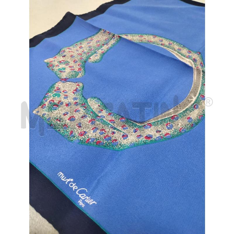 FAZZOLETTO D CARTIER BLU BORDI NE CERCHIO LEOPAR  | Mercatino dell'Usato Roma talenti 2