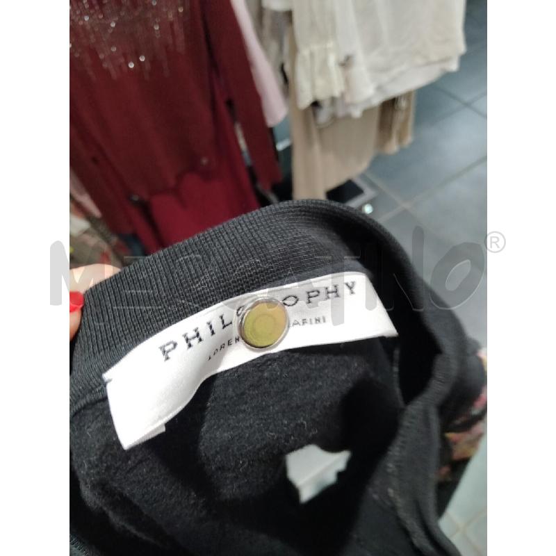 FELPA D PHILOSOPHY NERO ROMBI FIORI  | Mercatino dell'Usato Roma talenti 4
