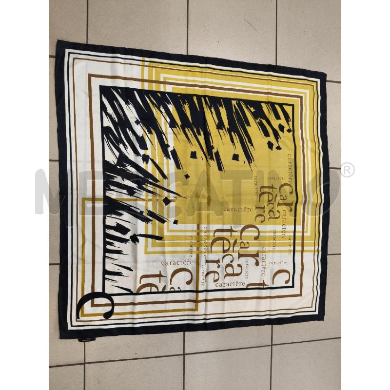 FOULARD CARACTERE SENAPE NERO FANTASIA  | Mercatino dell'Usato Roma talenti 1