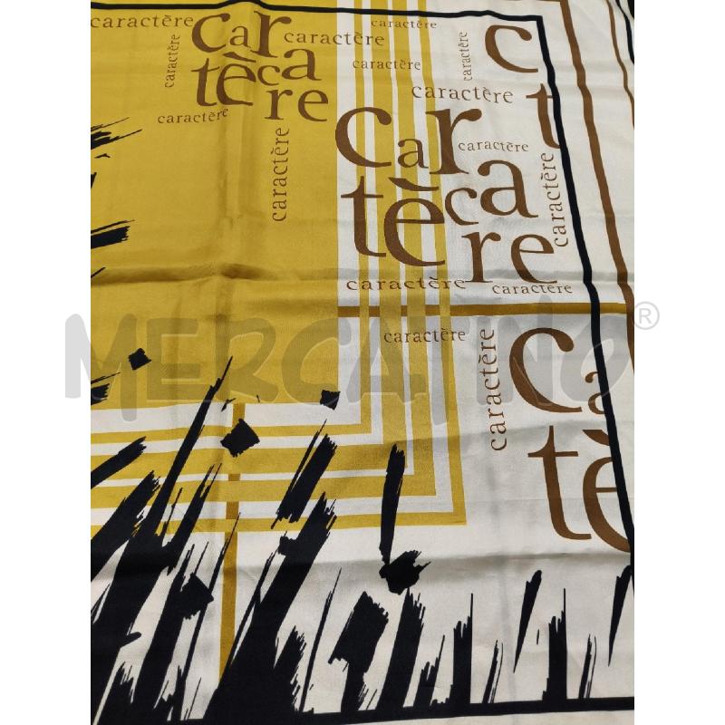 FOULARD CARACTERE SENAPE NERO FANTASIA  | Mercatino dell'Usato Roma talenti 3