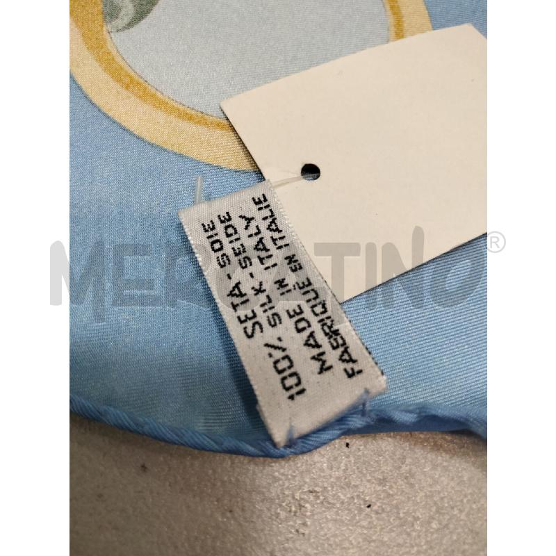 FOULARD JODHPUR TURCHESE FIORI CATENE ROSA | Mercatino dell'Usato Roma talenti 3
