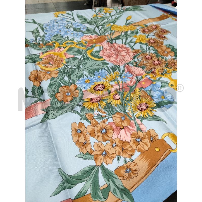 FOULARD JODHPUR TURCHESE FIORI CATENE ROSA | Mercatino dell'Usato Roma talenti 4