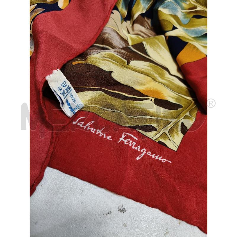 FOULARD SALVATORE FERRAGAMO IN CREPE DI SETA VOLPE  | Mercatino dell'Usato Roma talenti 4