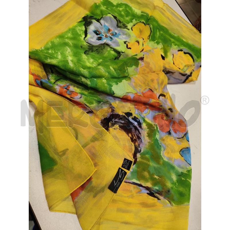 FOULARD SETA GENNY GIALLO VERDE PENNEL  | Mercatino dell'Usato Roma talenti 1