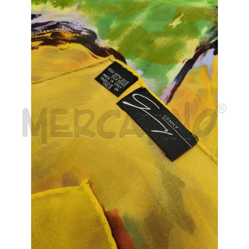 FOULARD SETA GENNY GIALLO VERDE PENNEL  | Mercatino dell'Usato Roma talenti 2