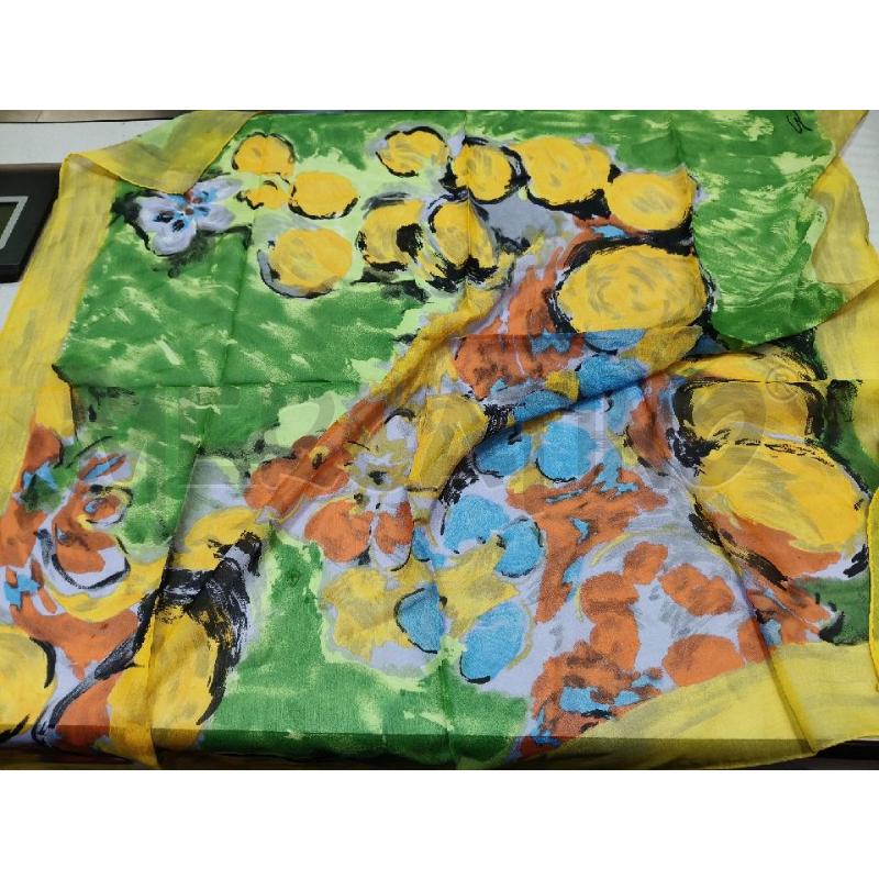 FOULARD SETA GENNY GIALLO VERDE PENNEL  | Mercatino dell'Usato Roma talenti 3