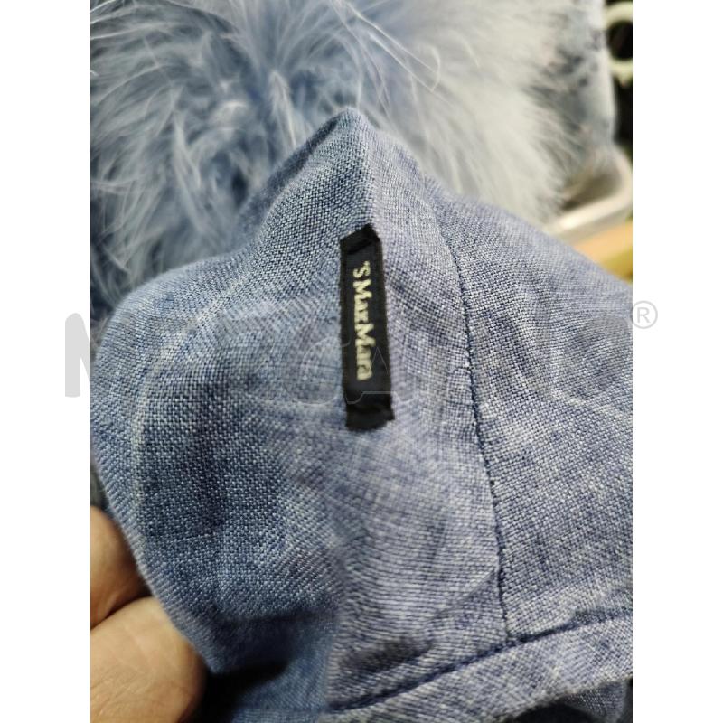 GIACCA CAMICIA MAX MARA LINO CELESTE MELANGE | Mercatino dell'Usato Roma talenti 5