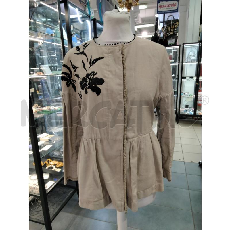GIACCA D BAZAR DELUXE BEIGE RIC NE FIORI  | Mercatino dell'Usato Roma talenti 1