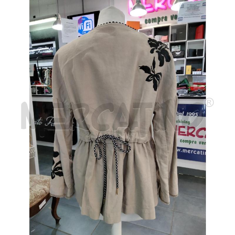 GIACCA D BAZAR DELUXE BEIGE RIC NE FIORI  | Mercatino dell'Usato Roma talenti 3