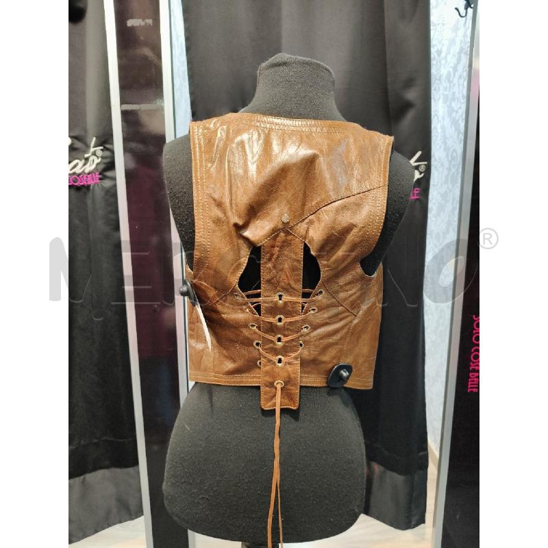 GILET D ELISABETTA FRANCHI PELLE LACCI RETRO | Mercatino dell'Usato Roma talenti 3