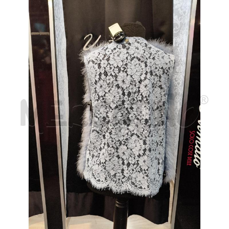 GILET D TWIN SET PIZZO CELE FRONT PIUME  | Mercatino dell'Usato Roma talenti 2