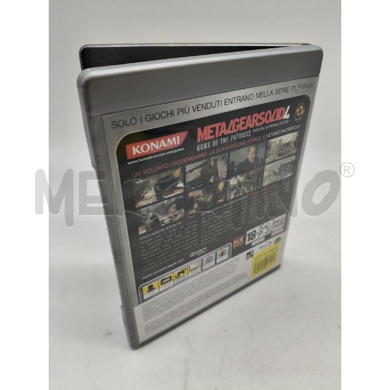 GIOCO PS3 METALGEARSOLID4 PLAT | Mercatino dell'Usato Roma talenti 3
