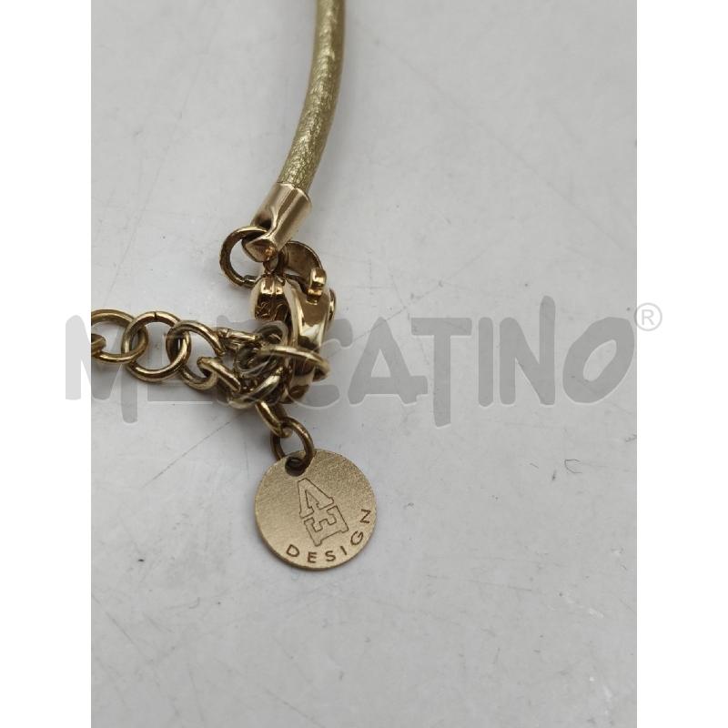 GIRO COLLO EV DESIGN TUB ORO PEND ROMBI SATINATO PERLE  | Mercatino dell'Usato Roma talenti 4