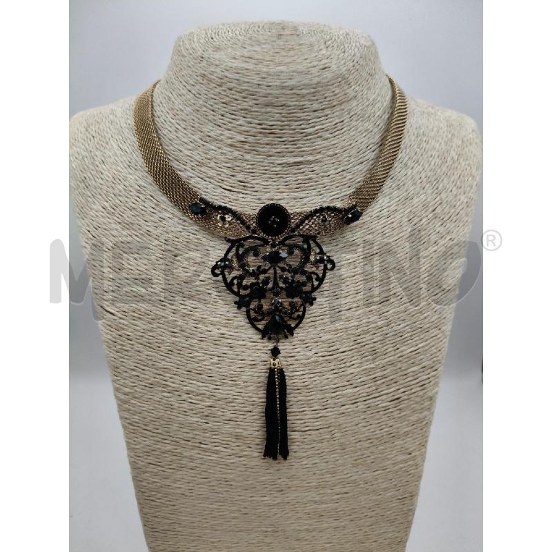 GIRO COLLO SATELLITE MAGLIA DOR PEND PERLINE STRASS NE  | Mercatino dell'Usato Roma talenti 1