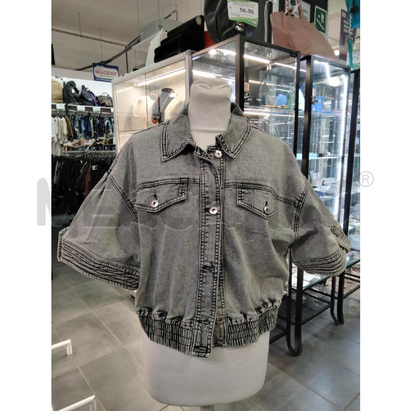 GIUBBINO DENIM TWIN SET ACTITUDE NERO DELAVE MAN CORTA AMPIA  | Mercatino dell'Usato Roma talenti 1