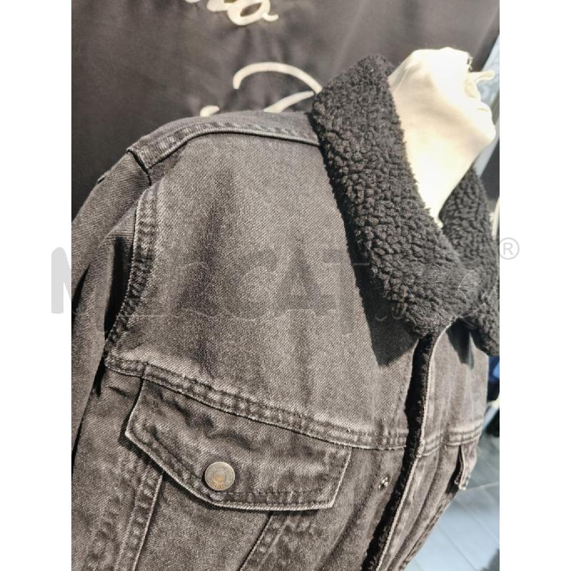 GIUBBINO UOMO DENIM PULL BEAR NERO INT SHERPA | Mercatino dell'Usato Roma talenti 2