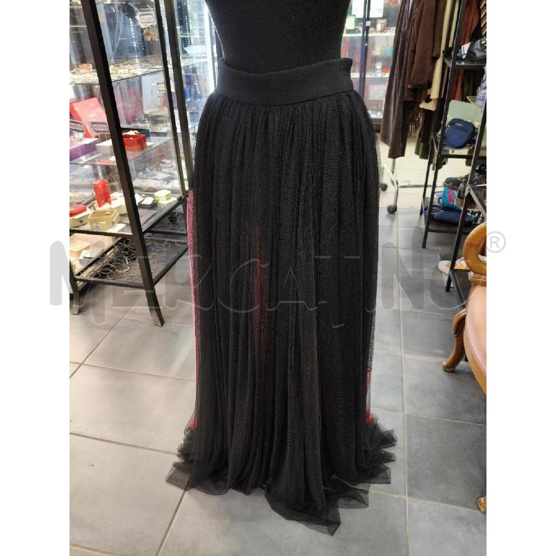 GONNA LUNGA TULLE FAUSTO PUGLISI NERO ROSA ROSSO  | Mercatino dell'Usato Roma talenti 3