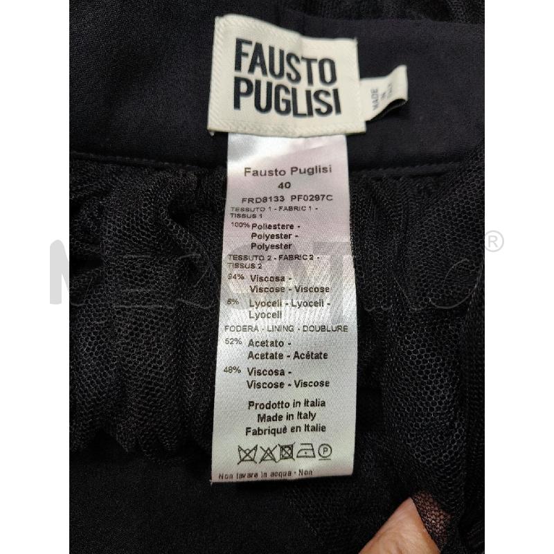 GONNA LUNGA TULLE FAUSTO PUGLISI NERO ROSA ROSSO  | Mercatino dell'Usato Roma talenti 5