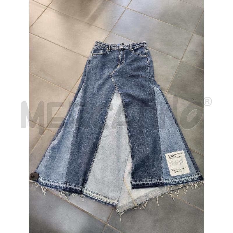 GONNA LU KARL LAGERFELD DENIM PATCHWORK | Mercatino dell'Usato Roma talenti 1