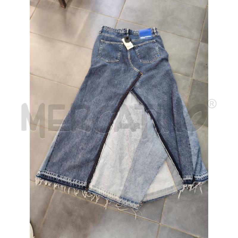 GONNA LU KARL LAGERFELD DENIM PATCHWORK | Mercatino dell'Usato Roma talenti 4